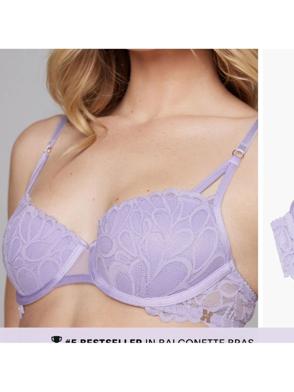Savage X Fenty by Rihanna Not Sorry Lined Balconette Bra Lavander 34B